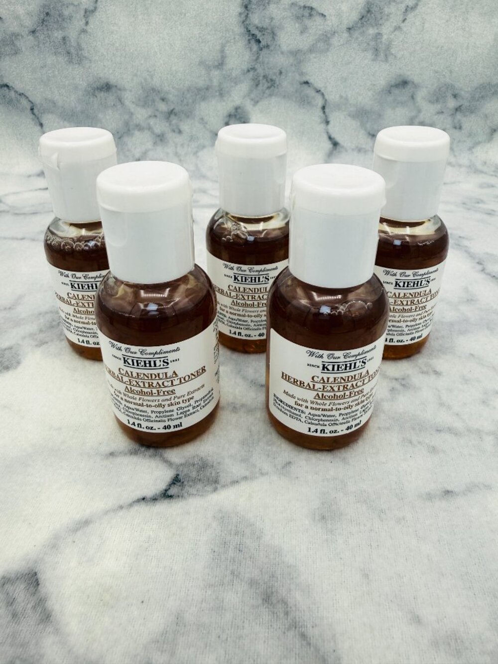 Kiehls Skincare Gift Set-Calendula Herbal-Extract Toner,Travel,5 X 40ml-5pc-NEW - Picture 2 of 16
